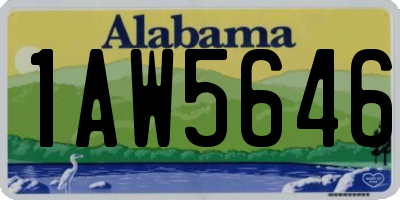 AL license plate 1AW5646
