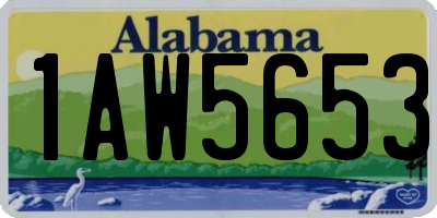 AL license plate 1AW5653
