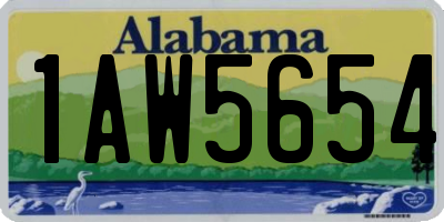 AL license plate 1AW5654