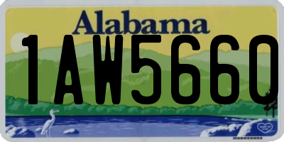 AL license plate 1AW5660
