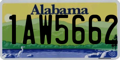 AL license plate 1AW5662