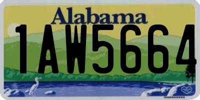 AL license plate 1AW5664