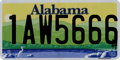 AL license plate 1AW5666
