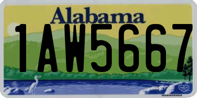 AL license plate 1AW5667