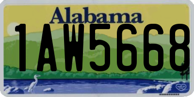 AL license plate 1AW5668
