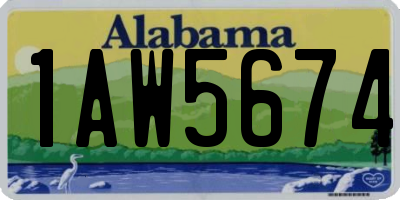 AL license plate 1AW5674
