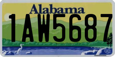 AL license plate 1AW5687