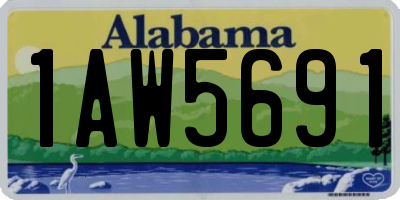AL license plate 1AW5691