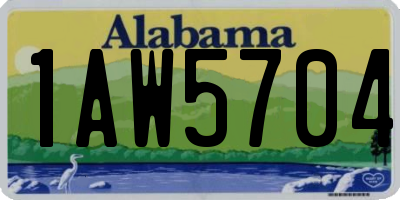 AL license plate 1AW5704