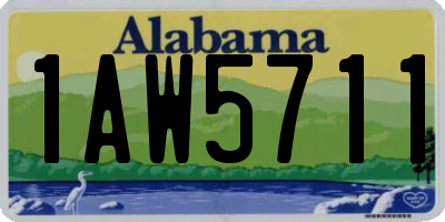 AL license plate 1AW5711