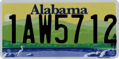 AL license plate 1AW5712