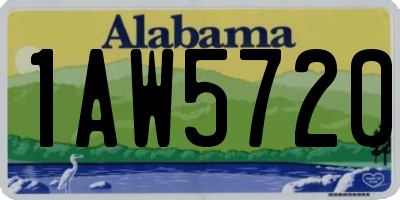 AL license plate 1AW5720