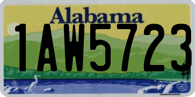 AL license plate 1AW5723