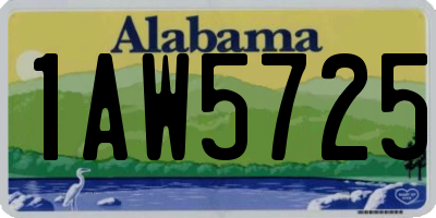 AL license plate 1AW5725