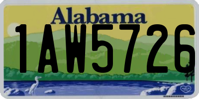 AL license plate 1AW5726