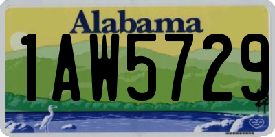 AL license plate 1AW5729