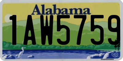 AL license plate 1AW5759