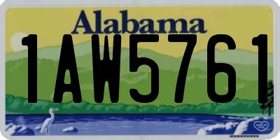 AL license plate 1AW5761