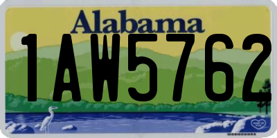 AL license plate 1AW5762