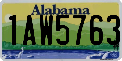 AL license plate 1AW5763