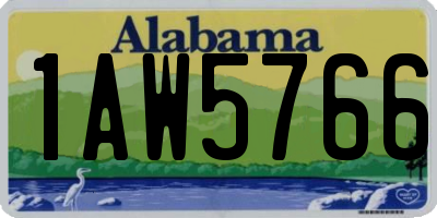 AL license plate 1AW5766