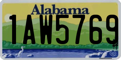 AL license plate 1AW5769