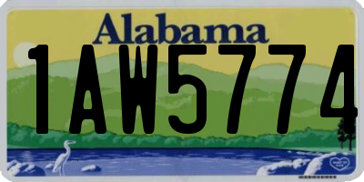 AL license plate 1AW5774