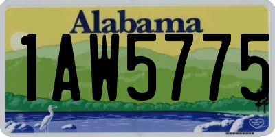 AL license plate 1AW5775