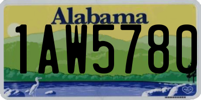 AL license plate 1AW5780