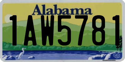 AL license plate 1AW5781
