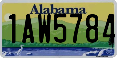 AL license plate 1AW5784