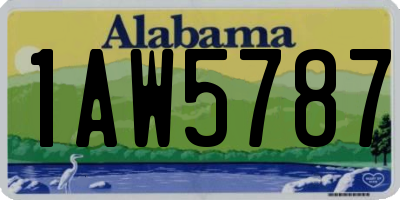 AL license plate 1AW5787