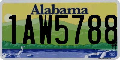 AL license plate 1AW5788