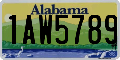 AL license plate 1AW5789