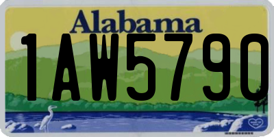 AL license plate 1AW5790