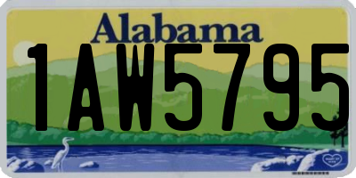 AL license plate 1AW5795