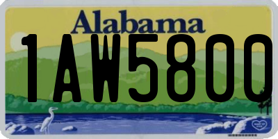 AL license plate 1AW5800