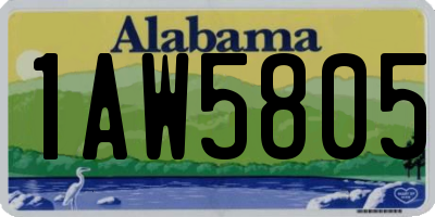 AL license plate 1AW5805