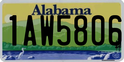AL license plate 1AW5806