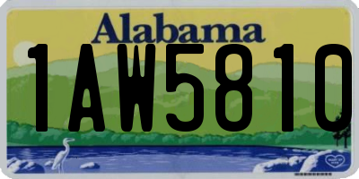 AL license plate 1AW5810