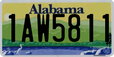 AL license plate 1AW5811