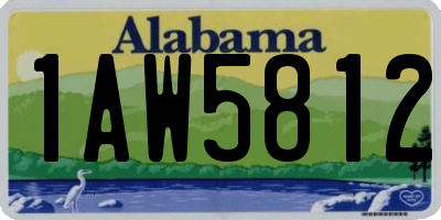 AL license plate 1AW5812