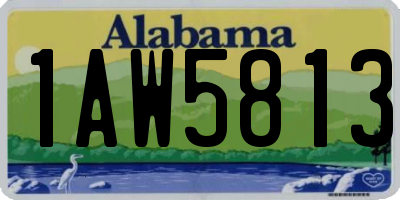 AL license plate 1AW5813