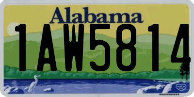 AL license plate 1AW5814