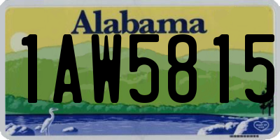 AL license plate 1AW5815