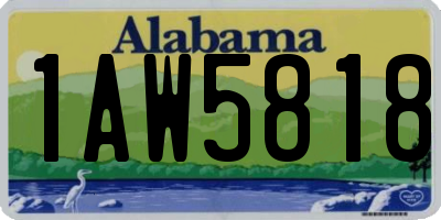 AL license plate 1AW5818