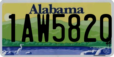 AL license plate 1AW5820