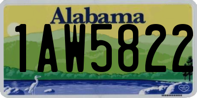 AL license plate 1AW5822