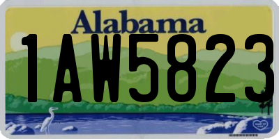 AL license plate 1AW5823