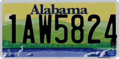AL license plate 1AW5824